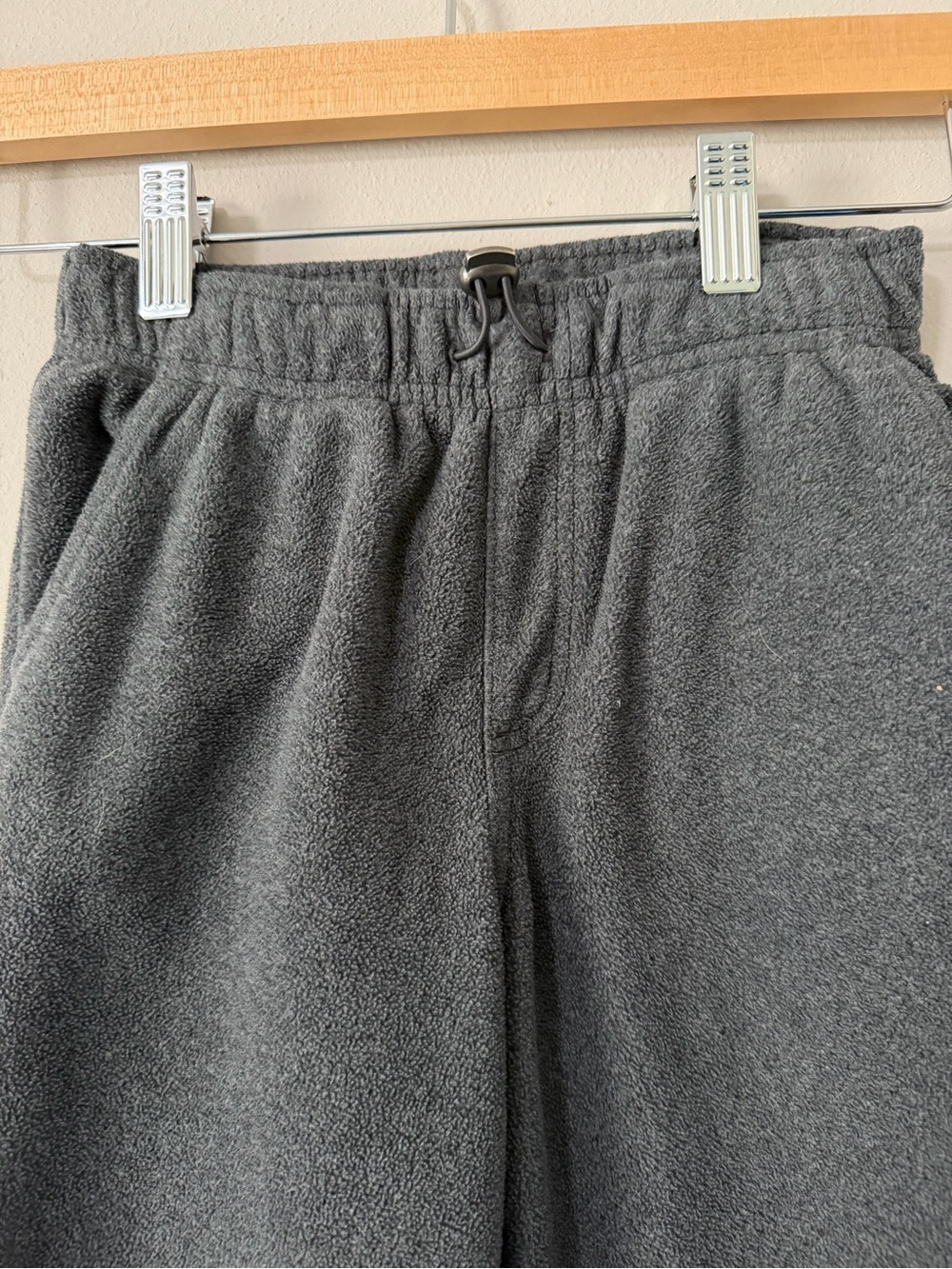 Janie and Jack Boys Gray Fleece Wide Leg Lounge Pants Size 5 Cozy Pull On - Picture 4 of 6